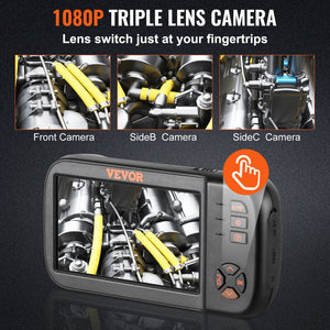 Cámara Endoscópica Pantalla 5.4" 1080P Con Luz LED IP67