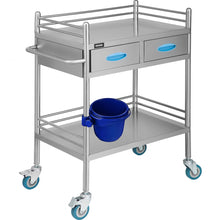 Cargar imagen en el visor de la galería, Carrito De Servicio Utilitario Acero Inoxidable 2 Estantes