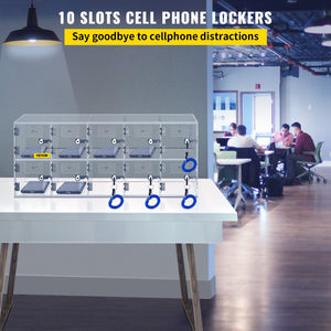 Caja Gabinete Para Guardar Teléfonos 10 Ranuras + Llaves