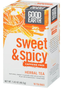 Te Good Earth Sweet & Spicy Herbal Con 18 Bolsas 2 Cajas