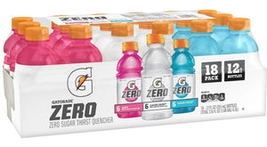 Gatorade Zero Sugar 3 Sabores 18 Piezas 2 Cajas