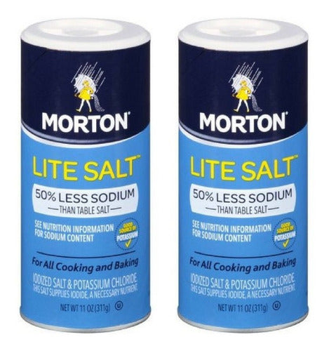 Sal Morton Lite Salt 50% Menos Sodio 311 Gr 2 Pack