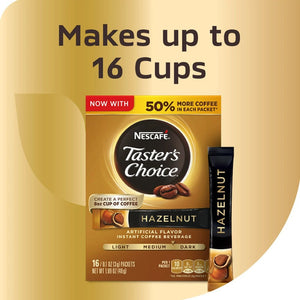 Café Molido Taster's Choice Hazelnut Avellana 16 Pz 2 Cajas