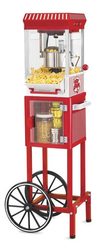 Máquina Palomitas Palomera Con Carro Comercial Fiestas Roja