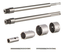 Cargar imagen en el visor de la galería, Kit De Brocas Pasamuros Sacabocas Concreto 30-100mm