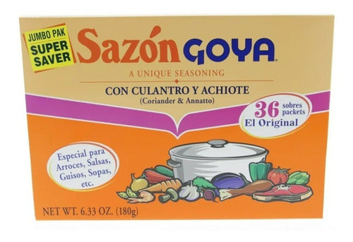 Sazonador Goya Culantro Y Achiote 36 Sobres 2 Pack