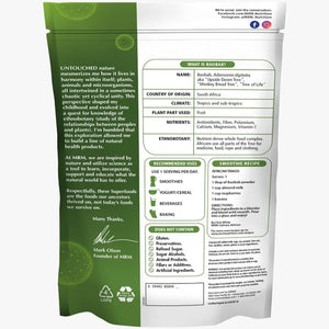 Crudo Orgánico Baobab Polvo De Fruta 240g
