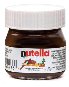 Nutella Mini Frasco Vidrio 25grs. Caja 64 Piezas