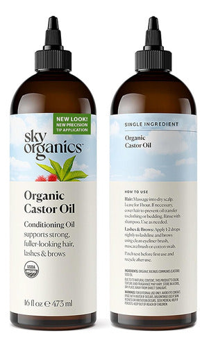Castor Oil Aceite De Ricino Orgánico 100% Puro 16oz