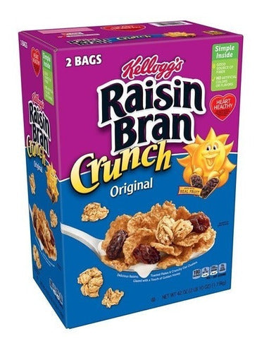 Kellogg's Raisin Bran Crunch Cereal Original 450 G 2 Pack