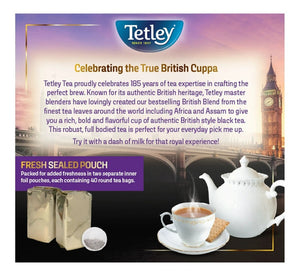 Te Tetley British Blend Black Tea 80pz Te Negro 2 Pack