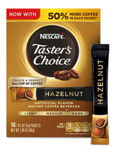 Cargar imagen en el visor de la galería, Café Molido Taster&#39;s Choice Hazelnut Avellana 16 Pz 2 Cajas