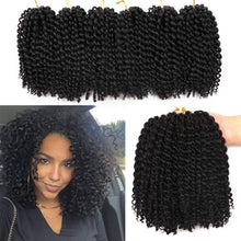 Cargar imagen en el visor de la galería, 6 Trenzas Marlybob Crochet Hair Afro Crochet Tononegro