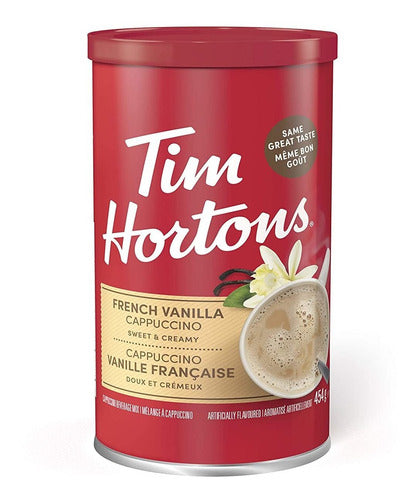 Tim Hortons Café Capuchino Instantáneo Vainilla Francés 454g