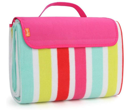 Tapete Para Playa Picnic Resistente Al Agua, Multicolor