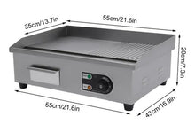 Cargar imagen en el visor de la galería, Parrilla Comal Plancha Industrial Eléctrica  55 Cm 110v