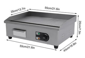 Parrilla Comal Plancha Industrial Eléctrica  55 Cm 110v