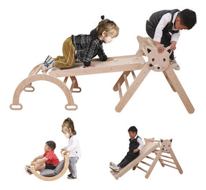 Escalador Triangular De Madera Juguete Montessori Para Niños