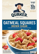 Cargar imagen en el visor de la galería, Cereal Quaker Oatmeal Squares Brown Sugar 411 G 6 Pack