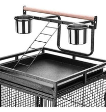 Cargar imagen en el visor de la galería, Jaula Grande Negra Ave Pájaro Loro Guacamayo Envió Gratis