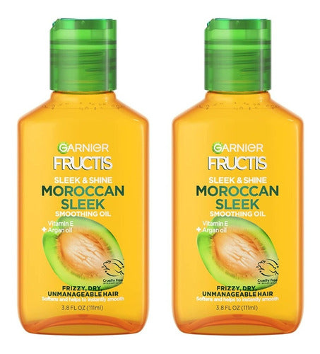 2 Aceite Argan Garnier Fructis Sleek & Shine Moroccan Oil