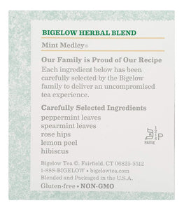 Té De Menta Bigelow Medley Herba 20 Bolsas Caja 6 Pack