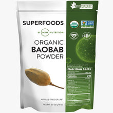 Cargar imagen en el visor de la galería, Crudo Orgánico Baobab Polvo De Fruta 240g