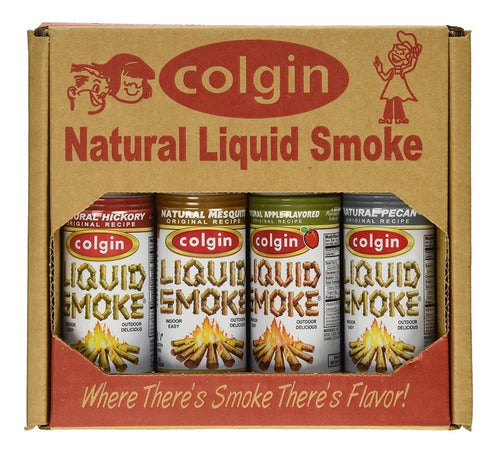 Humo Líquido Smoke Hickory Mezquite Pecan Apple 4 Pack