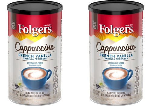 2 Café Folgers Cappuccino French Vanilla 453g