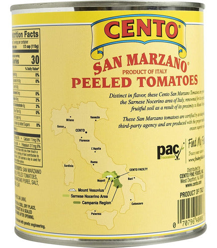 Cento San Marzano Certificado Tomates Lata 28 Oz 6 Pack