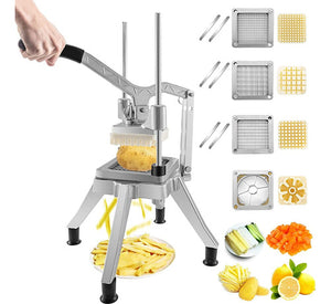 Cortador Comercial Vegetales 4 Hojas  Acero Inox Uso Rudo