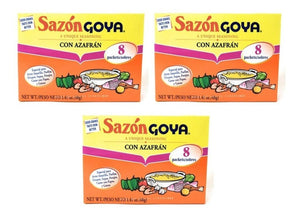 Sazón Goya Con Azafrán 119 Gr 3 Pack