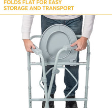Cargar imagen en el visor de la galería, Drive Medical Inodoro De Acero Plegable Portátil