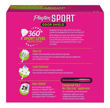 Cargar imagen en el visor de la galería, Playtex Sport Tampones Regular Super No Olor No Fugas 32 Uds