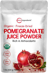 Polvo De Jugo De Granada Orgánica, 1 Libra (16 Onzas)