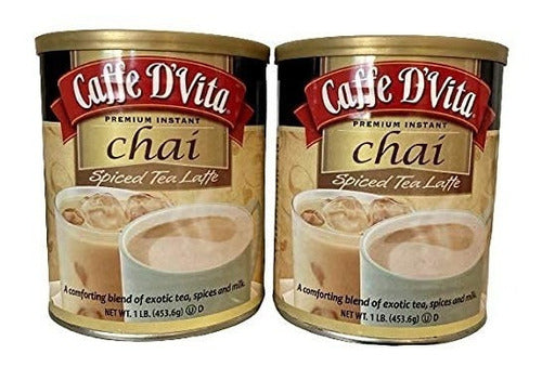 Caffe D'vita Spiced Chai Latte 16 Oz 2 Pack