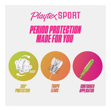 Cargar imagen en el visor de la galería, Playtex Tampones Deportivos Regular Superabsorbente 48 2 Pak