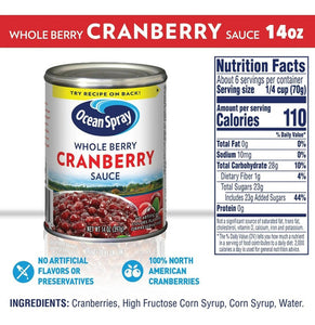 Salsa De Arándanos Enteros Ocean Spray 4 Pack