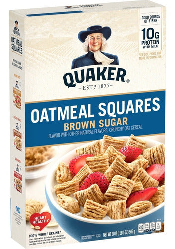 Cereal Quaker Oatmeal Squares Brown Sugar 411 G 6 Pack