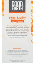 Cargar imagen en el visor de la galería, Te Good Earth Sweet &amp; Spicy Herbal Con 18 Bolsas 2 Cajas