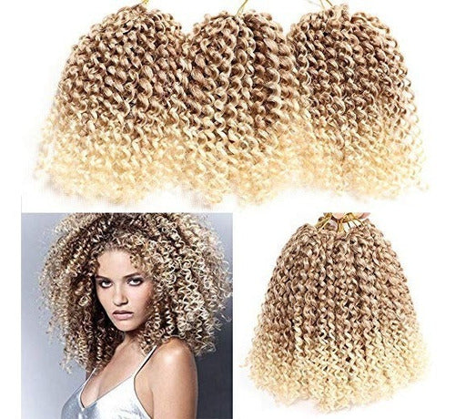 6 Trenzas Marlybob Crochet Hair Afro Kinky Curly Crochet Rb