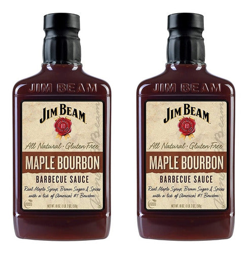 Jim Beam Maple Bourbon Barbecue Sauce Barbacoa 532ml 2 Pack