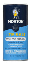 Cargar imagen en el visor de la galería, Sal Morton Lite Salt 50% Menos Sodio 311 Gr 2 Pack