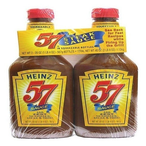 Salsa Heinz 57 Sazonador Carnes 590 Gr 2 Pack