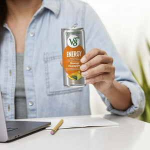 V8 Energy 12 Pack Bebida Saludable Sabor Naranja Piña