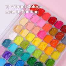 Cargar imagen en el visor de la galería, Juego De Pintura De Gouache, 56 Colores X 30 Ml