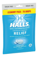 Cargar imagen en el visor de la galería, Halls Relief Menthol Sugar Free 70 Pastillas 2 Pack