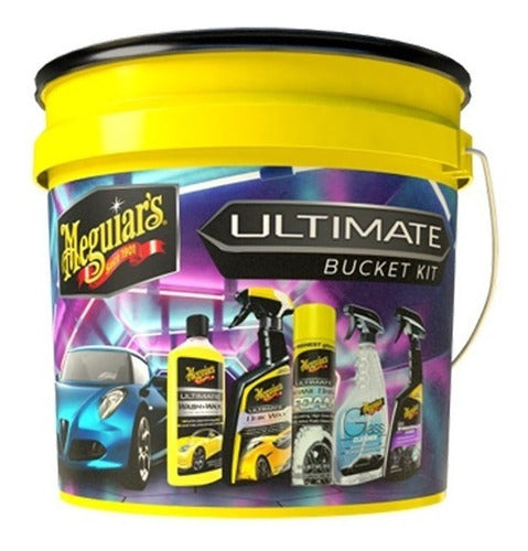 Meguiars Bucket Kit Interiores Vidrios Llantas Lavado 6 Pz