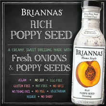 Cargar imagen en el visor de la galería, Rich Poppy Seed Briannas 355ml. Aderezo Durazno 4 Pack