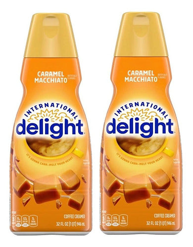 Delight Coffee Creamer Caramel Macchiato 946ml 2 Pack